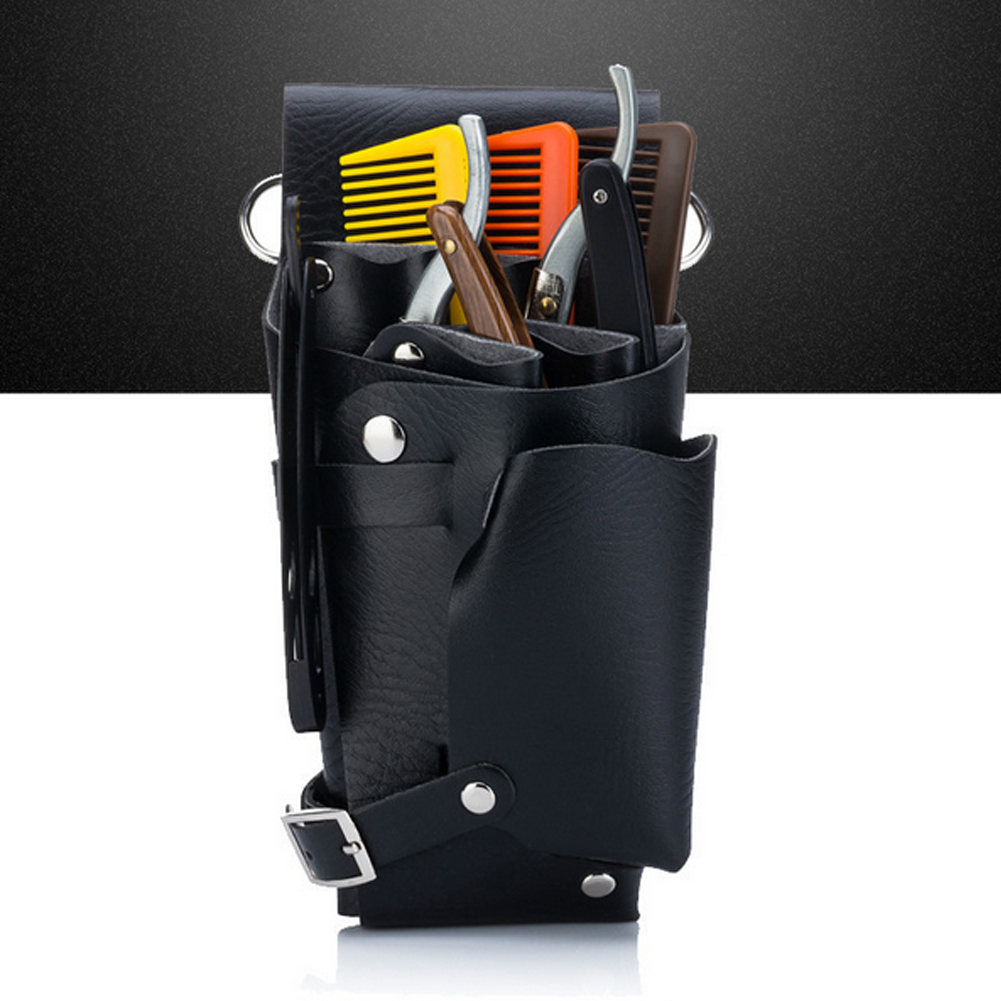 SPRING PARK Hair Scissor Holster Hairdressing Bag Faux Leather ...