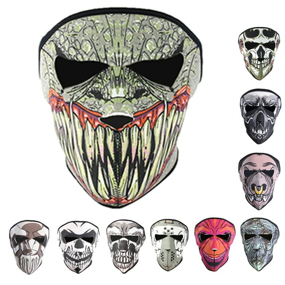 SPRING PARK Halloween Headwear, Bandana, Neck Gaiter Head Wrap Headband Balaclava Magic Scarf Chloroprene Rubber Festival Cosplay Face Cover for Party