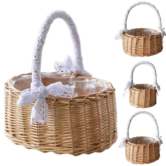 SPRING PARK Handwoven Rattan Storage Baskets