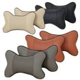 thumbnail image 1 of SPRING PARK Headrest Hole-digging Neck Support Faux Leather Auto Safety Pillow for Car, 1 of 7