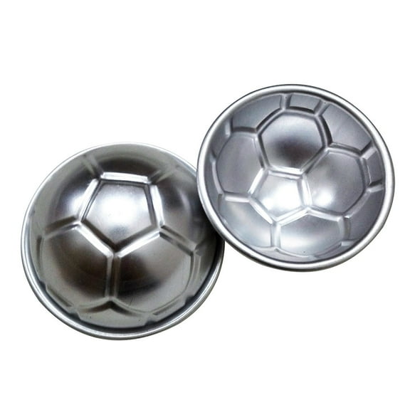 SPRING PARK Hemisphere Football Half Round Soccer Ball Shaped Aluminum 3D Cake Mold Baking Mould Tin Cake Pan - Half Football