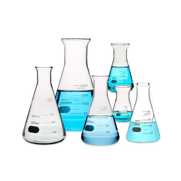 SPRING PARK High Temperature Resistant Multiple Flared Open Lab Conical Flask with Scale