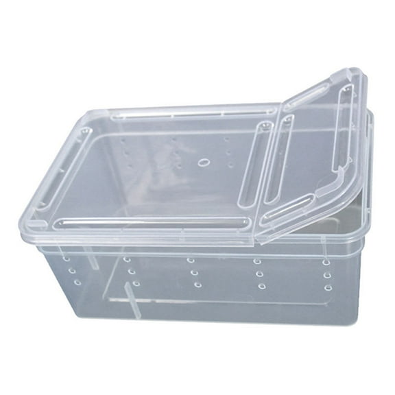 SPRING PARK Insect Reptile Box Transport Breeding Food Feeding Storage Transparent Plastic