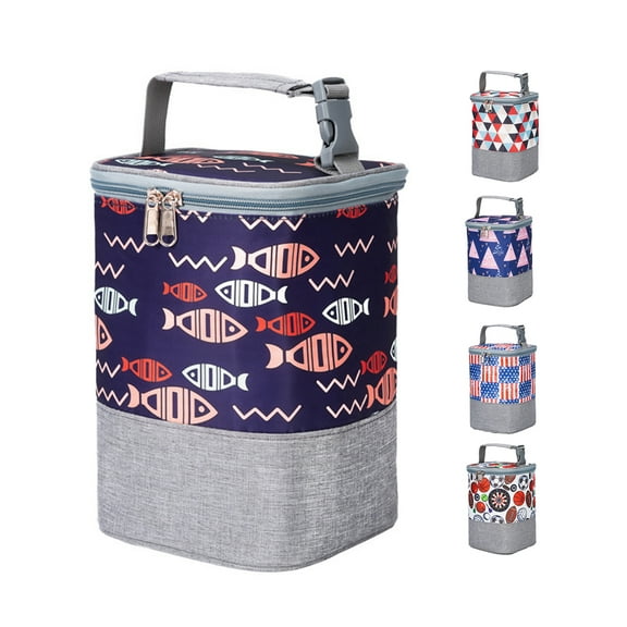 SPRING PARK Insulated Baby Bottle Bag, Reusable Baby Bottle Tote Bag Lunch Bag, Perfect for Daycare Travel or Back to Work Nursing Mom