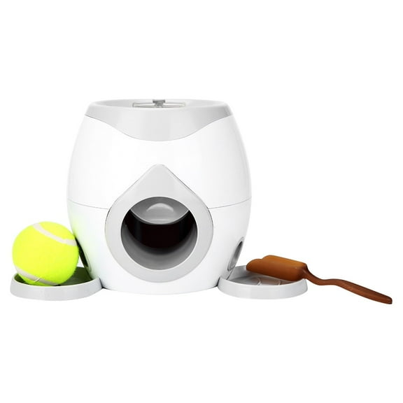 SPRING PARK Interactive Training Toy,Dog Feeder, Dog Ball Fetch and Interactive Food Reward Dispenser,Treat Toy Tennis Ball Reward Machine for Dogs, Interactive Dog Toys