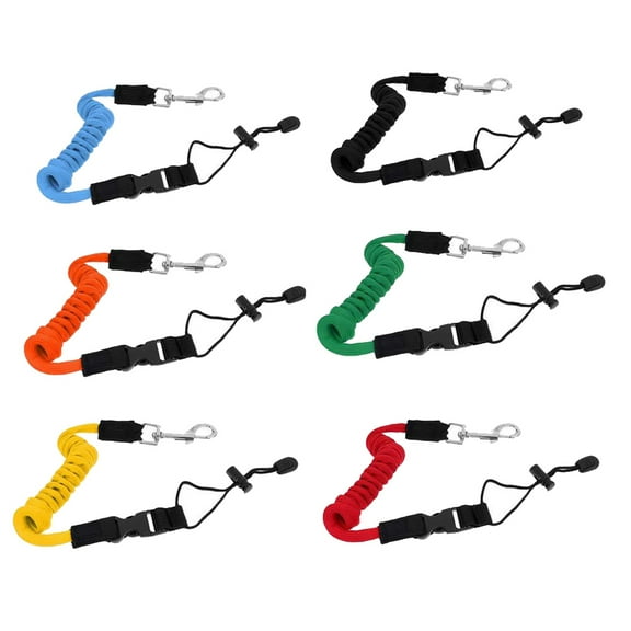 SPRING PARK Kayak Paddle Leash for Kayaks, Canoes and SUP Paddle Boards. TPU Bungee Leashes for Kayak Oars