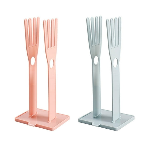 SPRING PARK Kitchen Sink Shelf Food Storage Bag Holder gloves drying accessories holder, Glove Drain Rack Holder Plastic Sink Stand Towel Storage