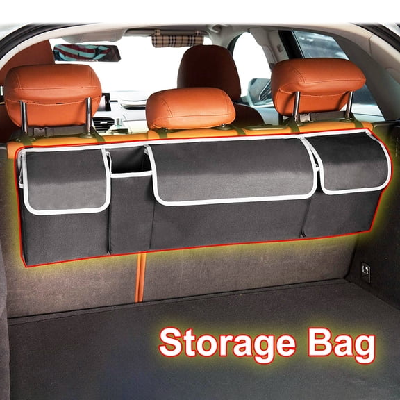 SPRING PARK Large Capacity Universal Auto Car Trunk Organizer Rear Back Seat Storage Bag
