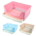 thumbnail image 1 of SPRING PARK Large Rabbit Litter Box Trainer, Potty Corner Toilet with Drawer Bigger Pet Pan for Adult Hamster, Guinea Pig, Ferret, Galesaur, Bunny and Other Animals, 1 of 7