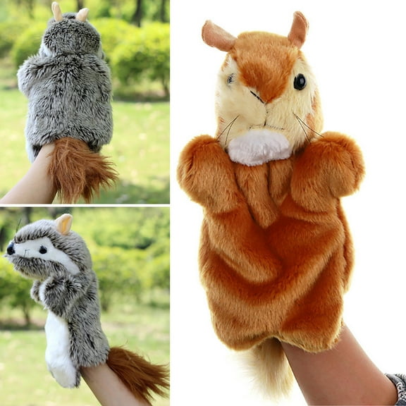 SPRING PARK Lovely Mouse Animal Doll Plush Sleeve Hand Puppet Storytelling Toy Kids Gift
