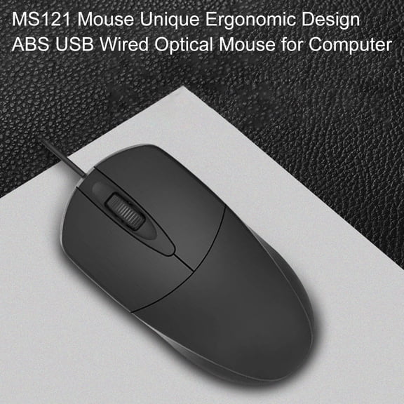 SPRING PARK MS121 Mouse Unique Ergonomic Design ABS USB Wired Optical Mouse for Computer