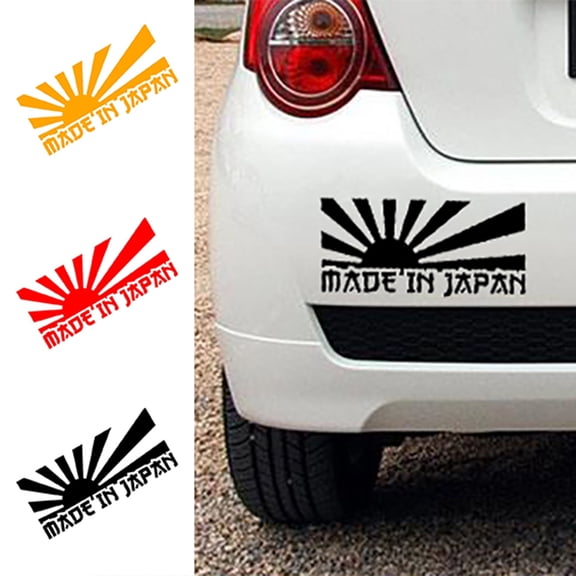SPRING PARK Made In Japan Letter Car Styling Decorative Stickers Reflective Auto Decals