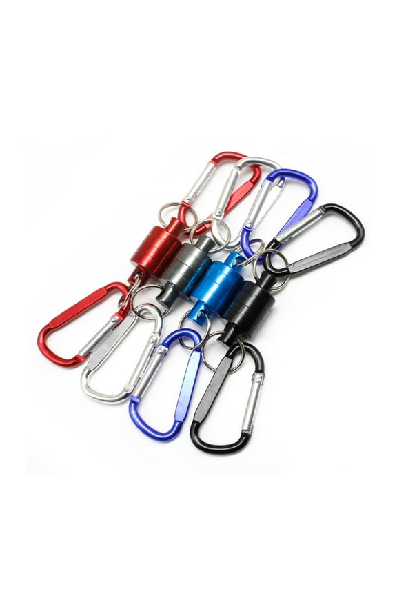 Magnetic Portable Aluminum Carabiner D-ring Keychain Clip Hook Buckle Outdoor Fishing