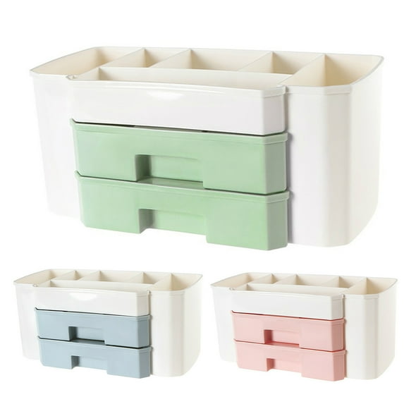 SPRING PARK Makeup Organizer Dressing Table Storage Cabinet Organizer Cosmetics Care Products Bedroom Bathroom Indoor Storage Box
