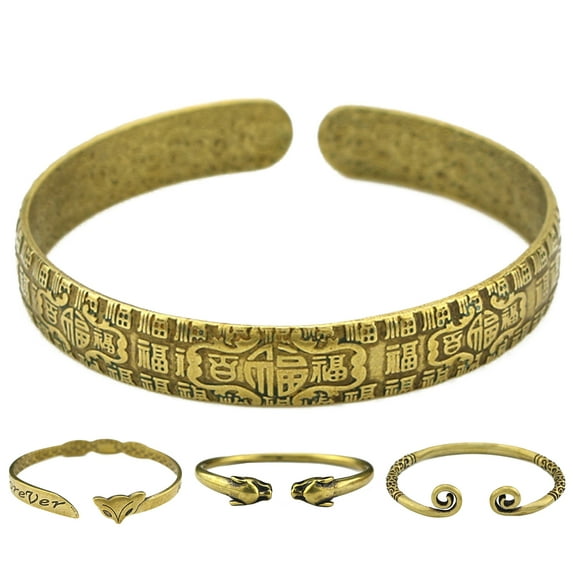 SPRING PARK Man Woman Brass Adjustable Hand Bracelet Thin Open Cuff Bracelet Gold Bracelets