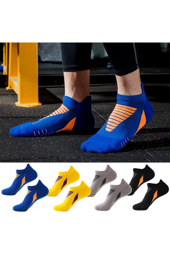 Men Sock Mens Ankle Athletic Socks Low Cut Week Summer Contrast Color Socks for Sports Running