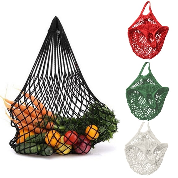 SPRING PARK Mesh Net Turtle Bags String Shopping Bag Reusable Fruit Storage Handbag Tote