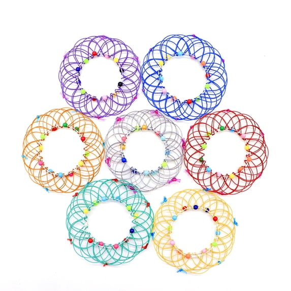 SPRING PARK Metal Decompression Flexible Basket Soft Steel Magic Iron Ring Ornament