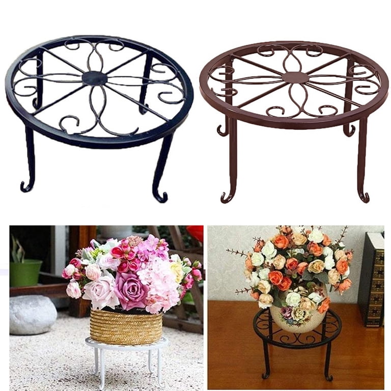 SPRING PARK Metal Potted Plant Stands, Iron Potted Stander,Flower Pot  Holder,Display Shelf Garden Plant Flower Holder Balcony Round Home Decor  Rack - Walmart.com