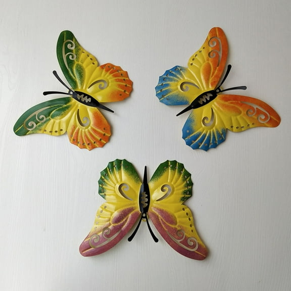 SPRING PARK Metal Rustic Butterfly Welcome Hanging Sign Garden Wall Door Decor