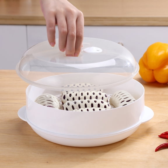 SPRING PARK Microwave Oven Steamer Cook Container with Lid Plastic for Steamed Bread Bun Dumpling Fish Kitchen Utensil