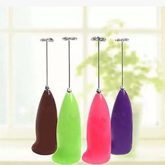 SPRING PARK Milk Frother Handheld Battery Operated, Foam Maker, Matcha Whisk, Electric Wand Drink Mixer, Coffee Frother with Stainless Steel Whisk