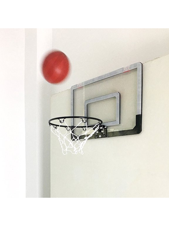 Mini Basketball Hoop-Kids Basketball Set Wall Mounted with Net Ball Pump Wrench