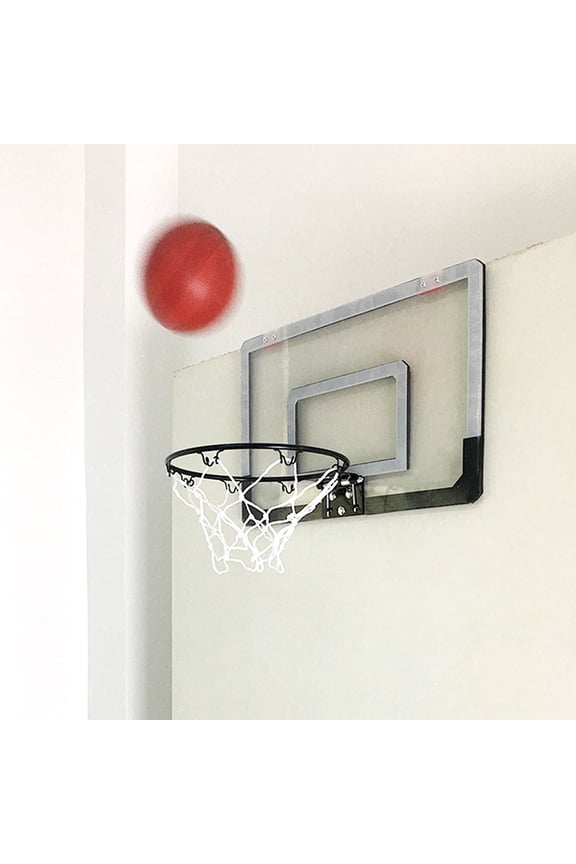 Mini Basketball Hoop-Kids Basketball Set Wall Mounted with Net Ball Pump Wrench