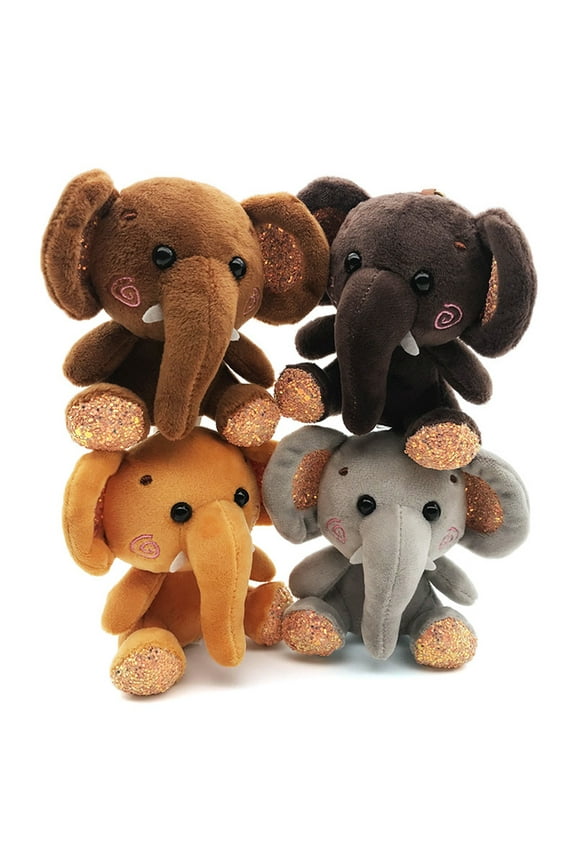 Mini Elephant Plush Stuffed Doll Pendant Keychain Key Chain Holder Bag Decor