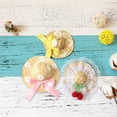 thumbnail image 1 of SPRING PARK Mini Puppy Pet Hat Lace Ruffled Hem Dogs Supplies Beach Straw Hats Sombrero for Photography, 1 of 7