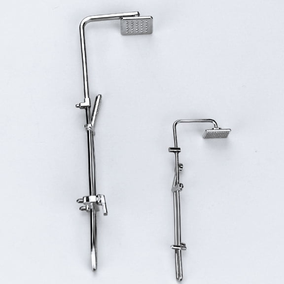 SPRING PARK Modern Style DIY Miniture Bathroom Accessory Doll House Alloy Shower Head Model