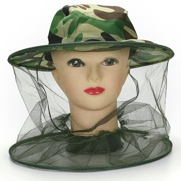 SPRING PARK Mosquito Insect Head Net WITH HAT Wasp Bug Hat Mesh Camping Fishing Hat Camping
