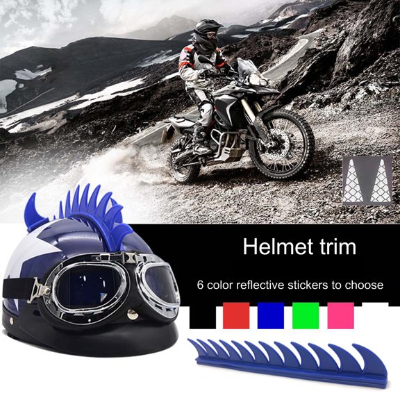 SPRING PARK Motorcycle Modified Helmet Sticker Universal Personalized Cockscomb Horns Decal