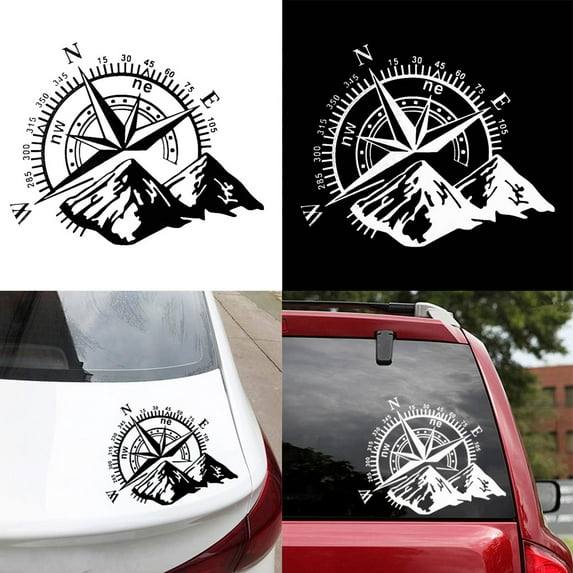 SPRING PARK Mountain Compass Car Vehicle Body Window Reflective Decals Sticker Decoration