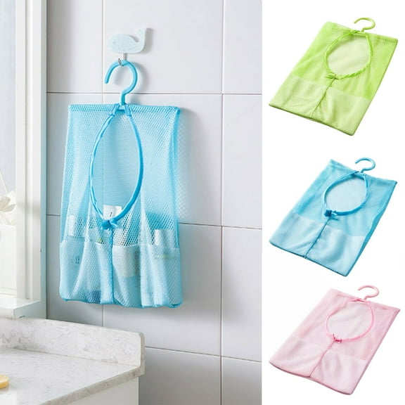 SPRING PARK Multipurpose Clothespin Bag with Hanger,Hanging Mesh Drying Bag Laundry Shower Caddy Kitchen Bathroom Storage Organizer