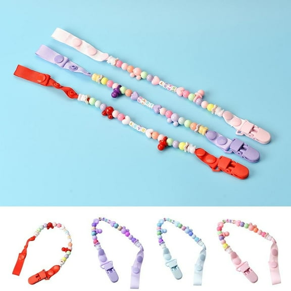 SPRING PARK Newborn Soother Strap Teether Holder Nipple Dummy Chain Baby Pacifier Clip