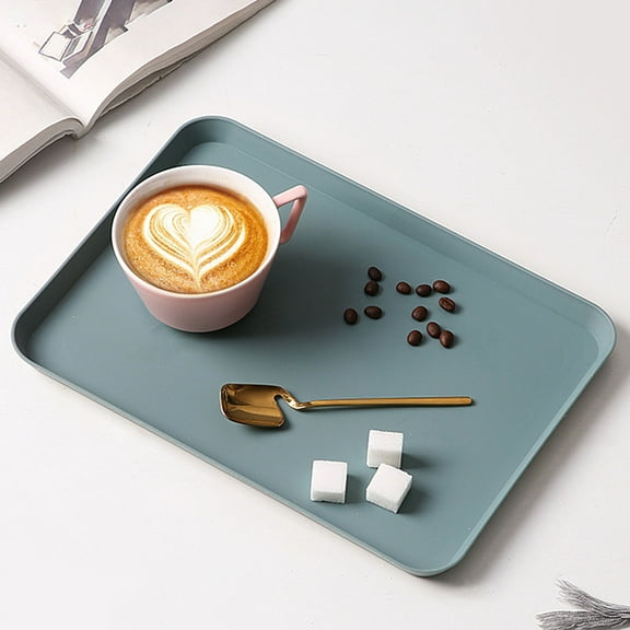 SPRING PARK Non-Slip Rectangular Plastic Serving Tray, Spring