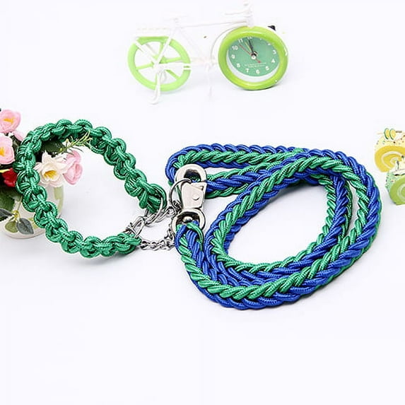 SPRING PARK Nylon Braided 130cm Dog Rope Lead Leashes Pet Leash Dog Traction Rope Leashes Dog Walking Training Lead for Medium Large Dogs