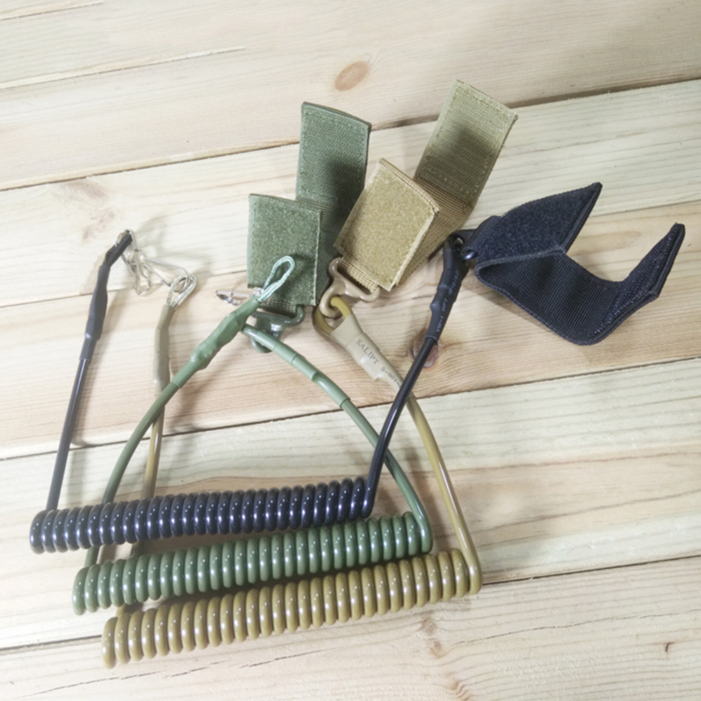 SPRING PARK Outdoor Lanyard Spring Coil Keychain Cord Retractable ...