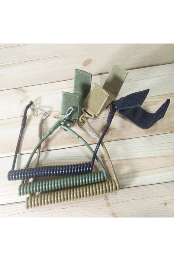 Outdoor Lanyard Spring Coil Keychain Cord Retractable Coiled Tether Safety Lanyard Ropes for Fishing Boating