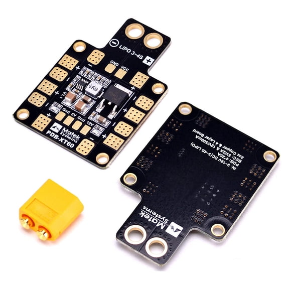 SPRING PARK PDB-XT60 Dual BEC 5V/2A 12V/0.5A Output Power Distribution Board for Multicopter