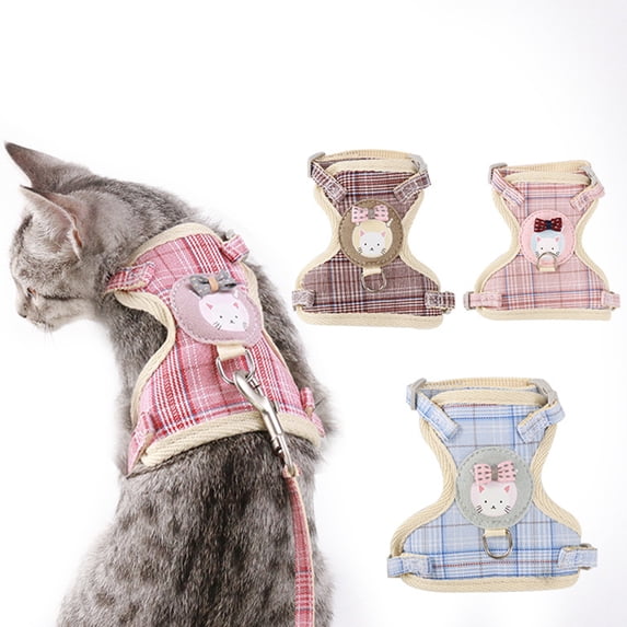 SPRING PARK Padded Mesh Adjustable Cat Harness, Soft, S (10" to 15" Chest Size)