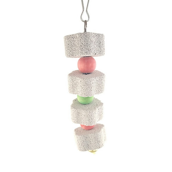 SPRING PARK Parrot Chewing Toy Grinding Stone Cage Hanging Toys Block Calcium for Parakeet Cockatiel Hamster Chinchilla Rabbit