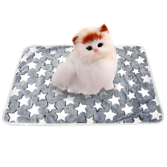 SPRING PARK Pet Mat Star Print Cat Dog Wool Mattress Bed Blanket Warm Soft New