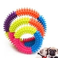 thumbnail image 1 of SPRING PARK Pet Molar Bite Toy Dog Puppy Squeaky Chew Toys Tooth Cleaning Round Ring Circle Shape, 1 of 7