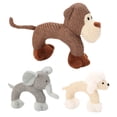thumbnail image 1 of SPRING PARK Pet Plush Toy, Cute Animal Shape Sound Molar Teeth Playing Biting Chewing Toy for Cats Dogs, 1 of 6