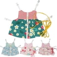 thumbnail image 1 of SPRING PARK Pet Rabbit Flower Print Dress Cute Small Pet Harness Vest and Traction Rope Set Escape-Proof Pet Bunny Clothes Accessories for Rabbit Guinea Pig Ferret Piggy Kitten, 1 of 8