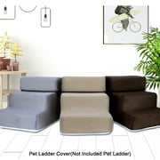 SPRING PARK Pet Stairs Detachable Zippered Mesh Fabric Cover with Non-Slip Bottom Dog Ramp Stairs Case for Puppy (Stair Steps not Included)