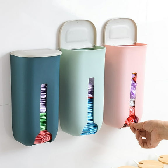 SPRING PARK Plastic Bag Holder Kitchen Grocery Plastic Bag Storage and Dispenser for Plastic Bags, Easy Wall Mount Cabinet Bag Saver