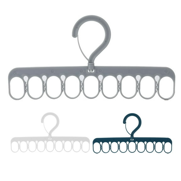 SPRING PARK Plastic Hangers Space Saving, Non-Slip Magic Clothes Hanger for Closet Space Saver,Multifunctional Clothes Rack Coat Suit Jacket Sweater Skirt Shirt Pants